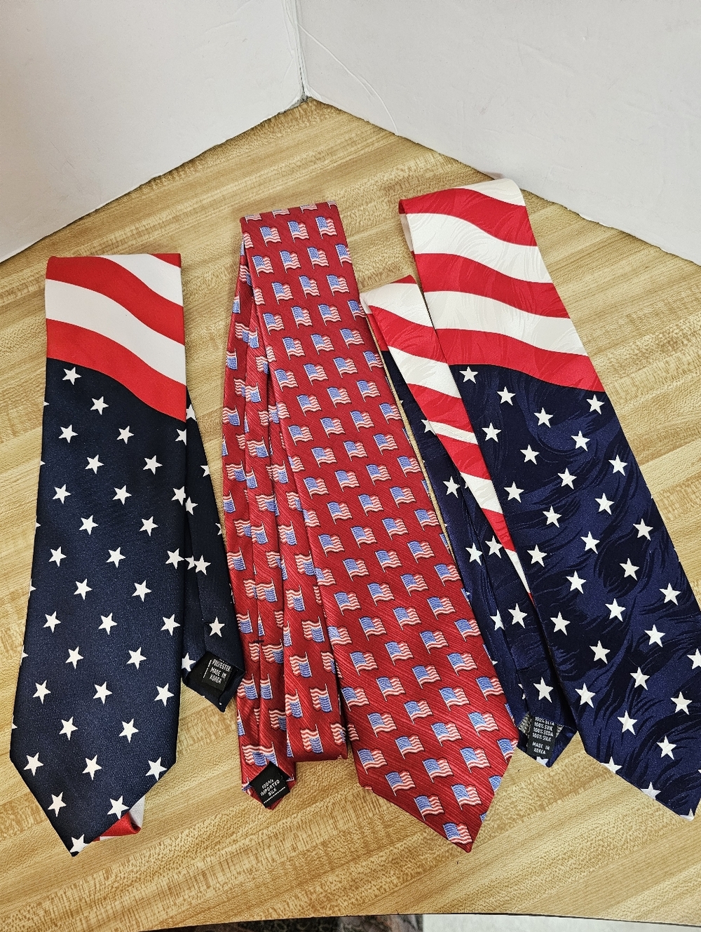 Trio: American Traditions Made in USA Silk + 2 Patriotic Ties